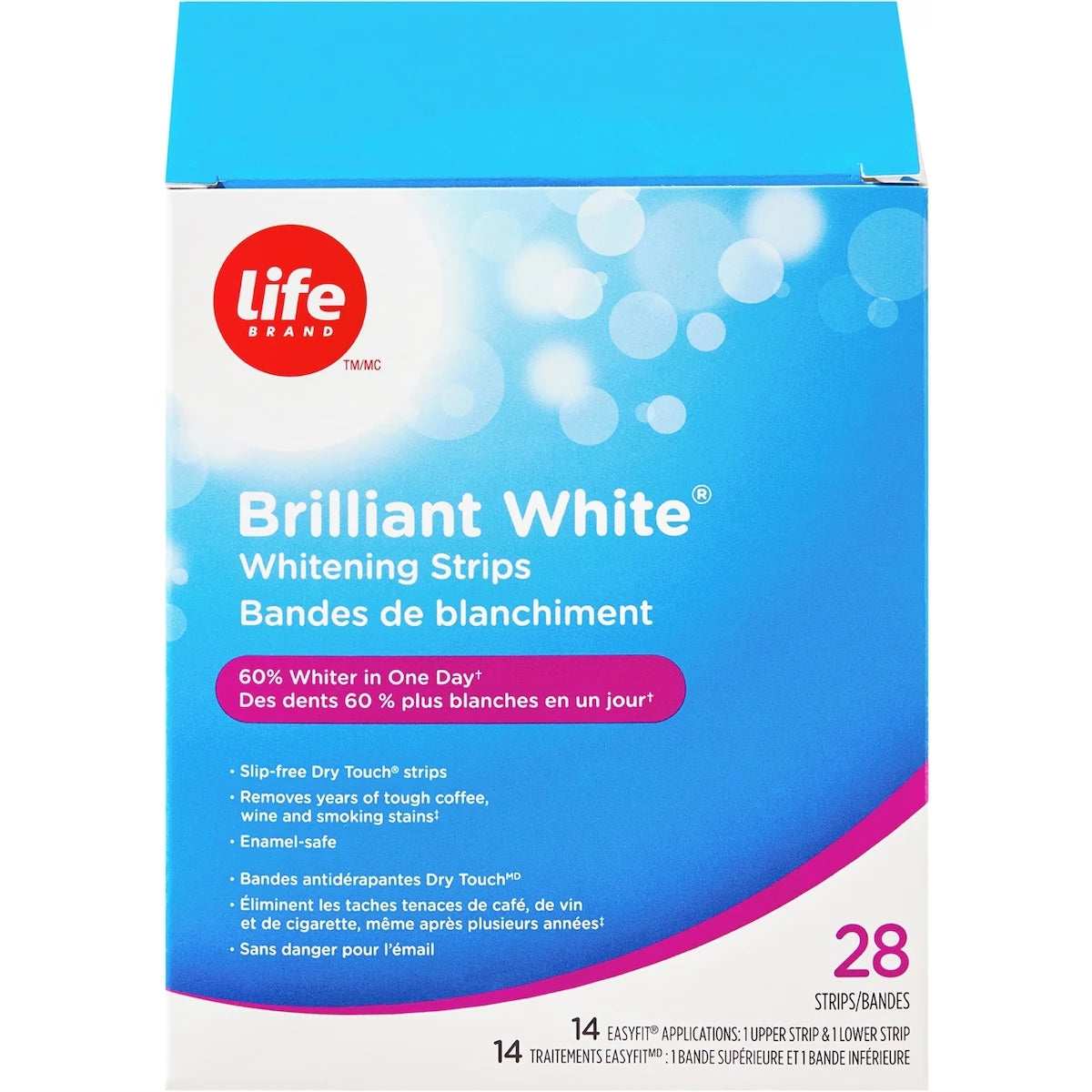 Tiras Blanqueadoras Dentales Brilliant White Life Brand