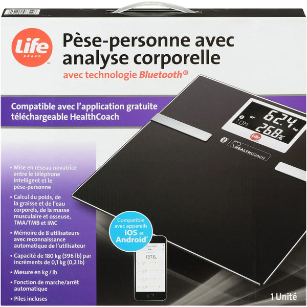 Balanza Digital con Análisis Corporal y Bluetooth Life Brand