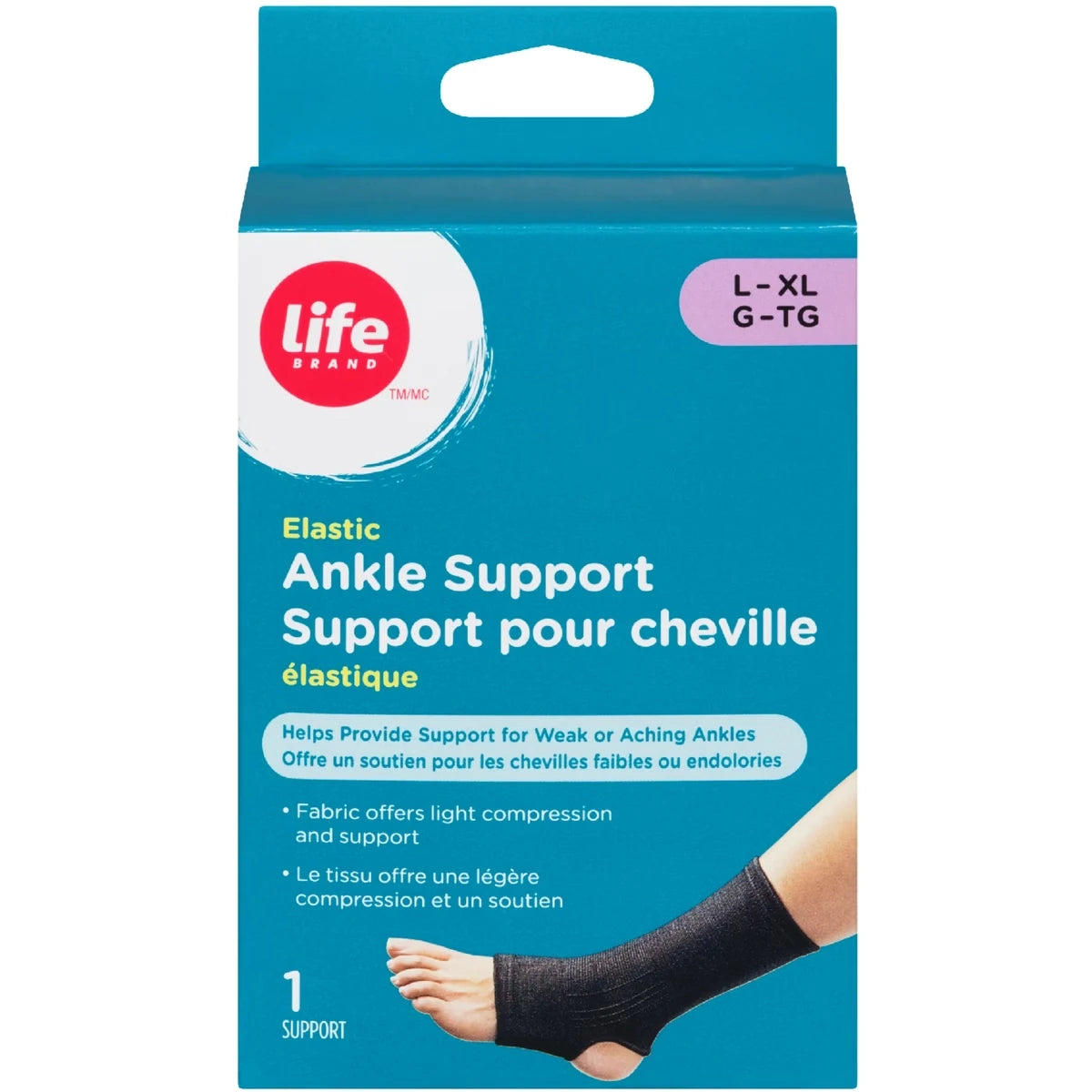 Tobillera Elástica de Soporte L-XL Life Brand