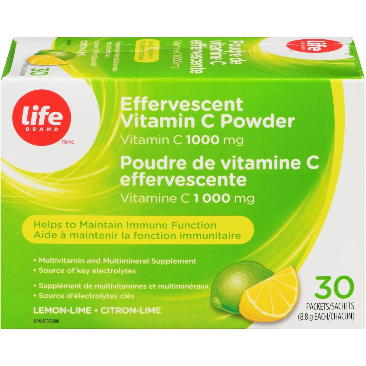 Vitamina C en Polvo Efervescente Life Brand