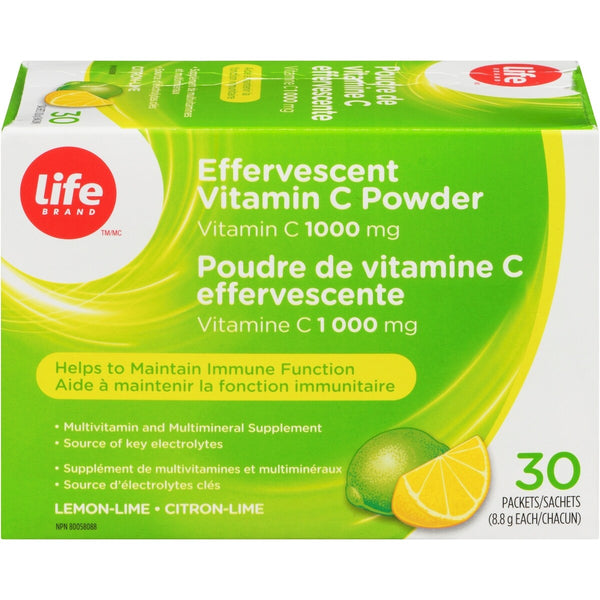 Vitamina C en Polvo Efervescente Life Brand