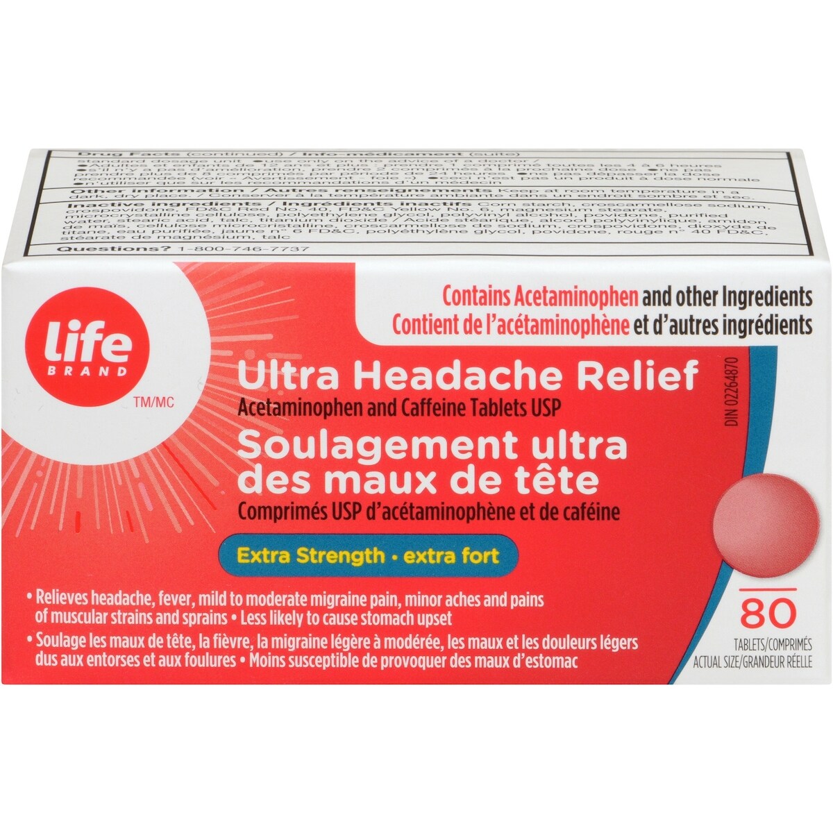 Analgésico Ultra para el Dolor de Cabeza Life Brand