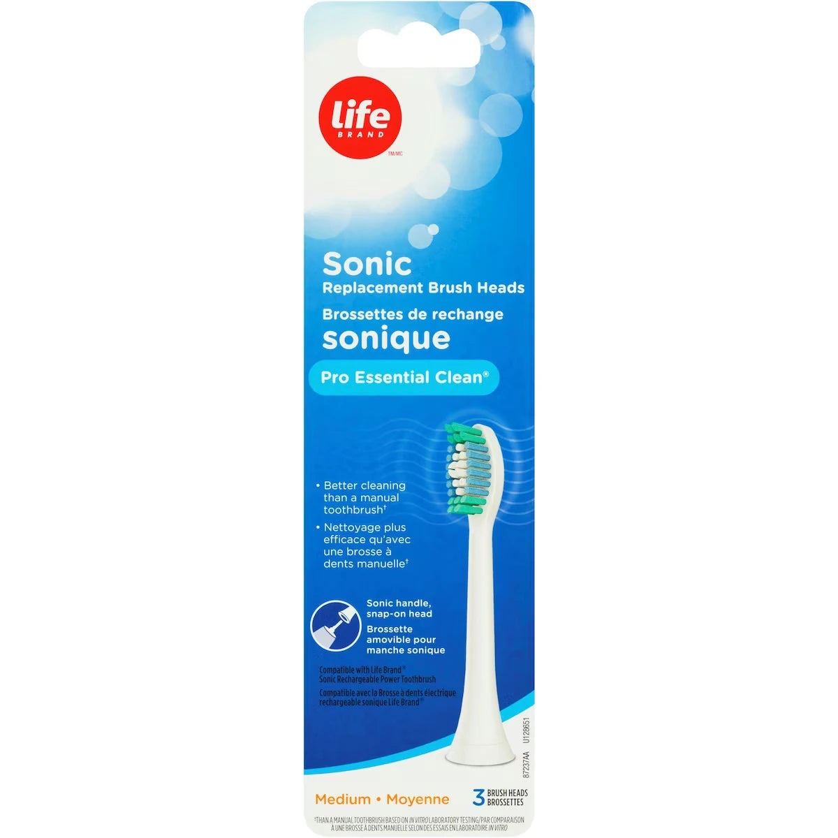 Cabezales de Repuesto Cepillo Sonic Pro Esenciales Life Brand
