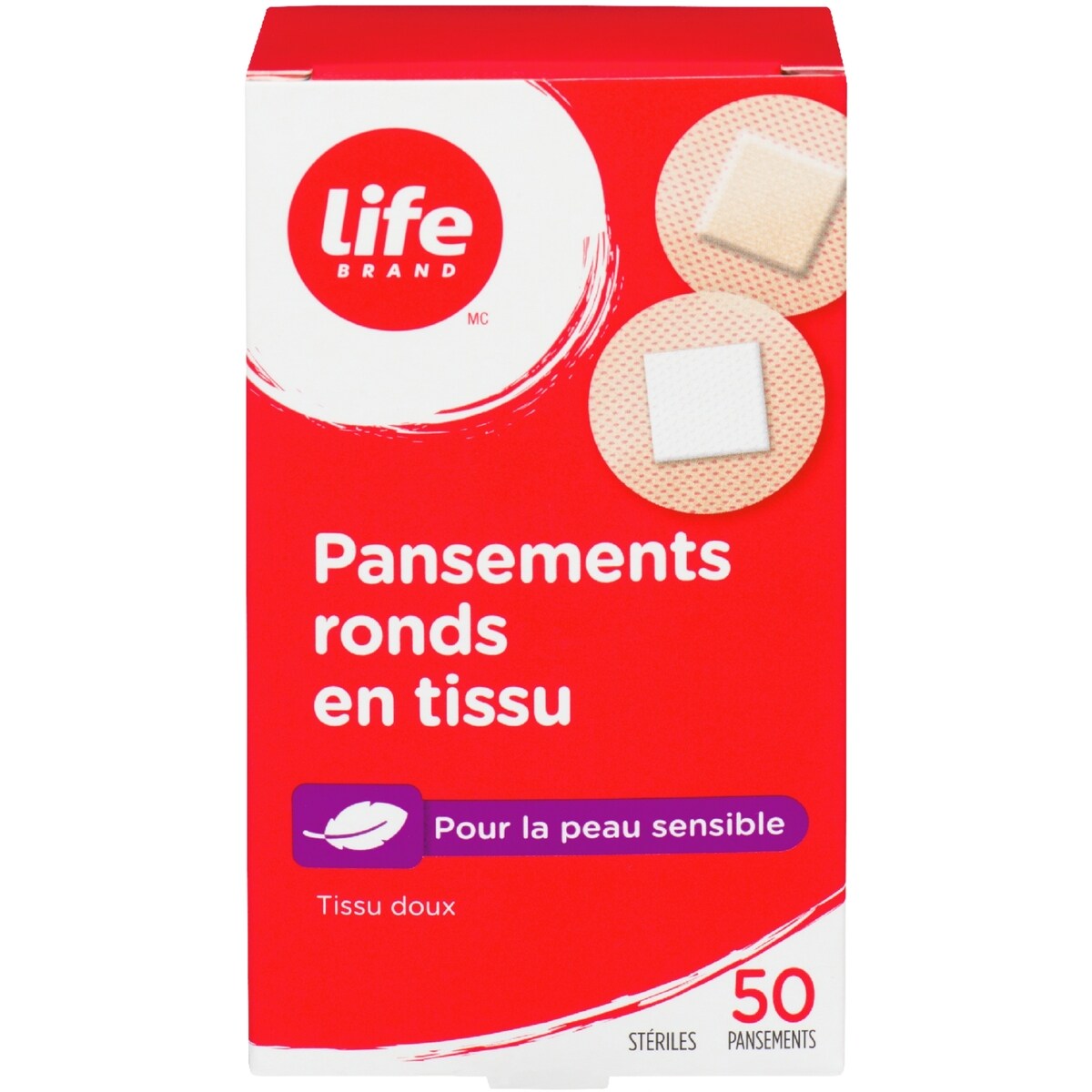Curitas Redondas de Tela para Piel Sensible Life Brand