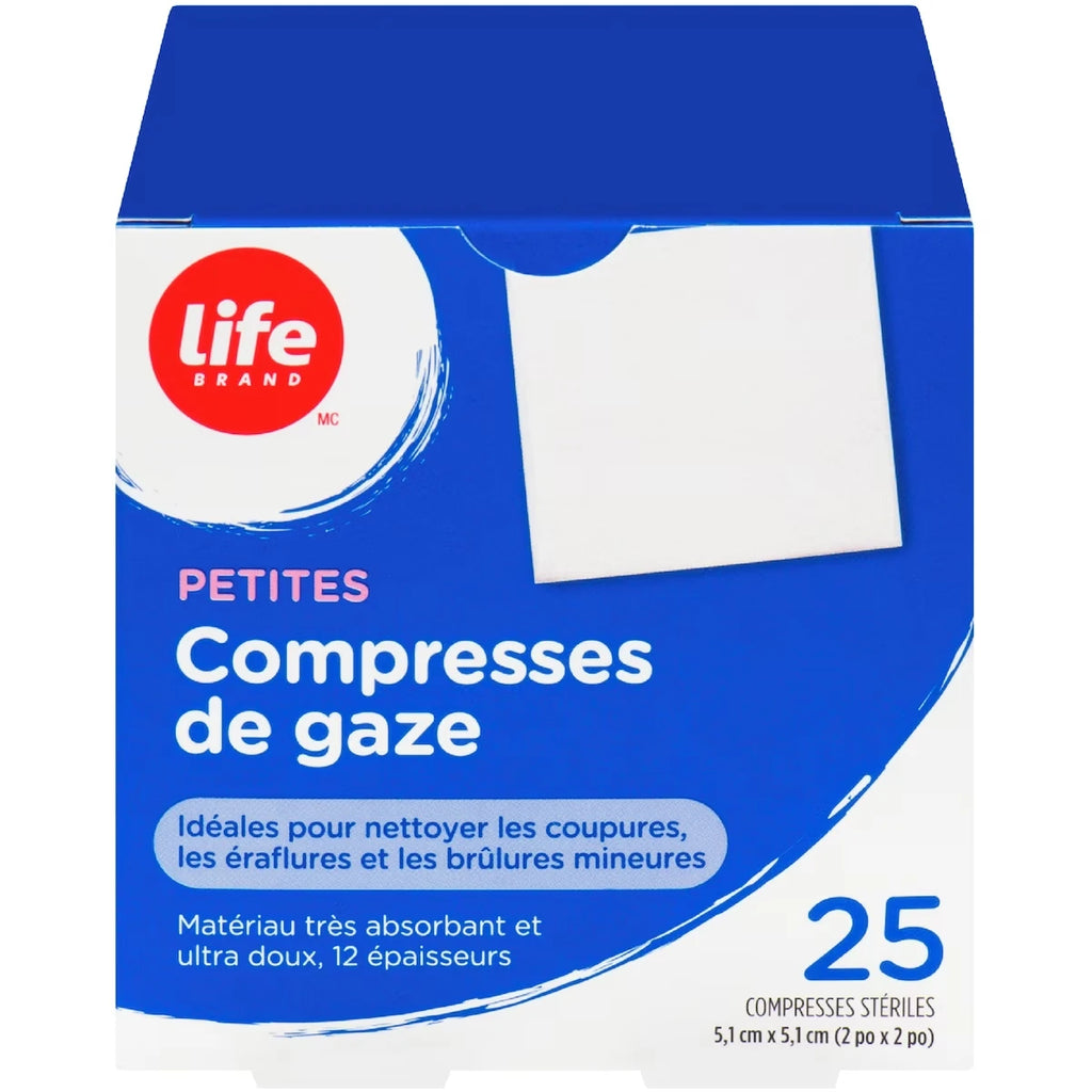 Compresas de Gasa Pequeñas Life Brand