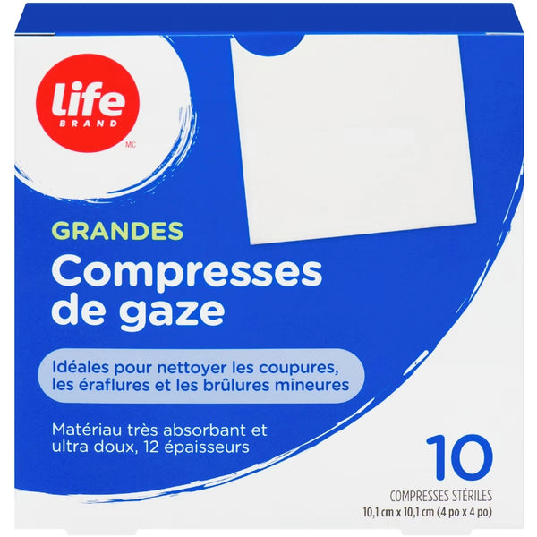 Compresas de Gasa Grandes Life Brand