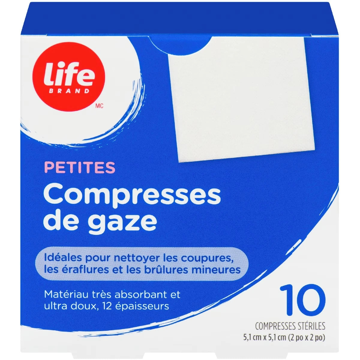 Compresas de Gasa Pequeñas Life Brand