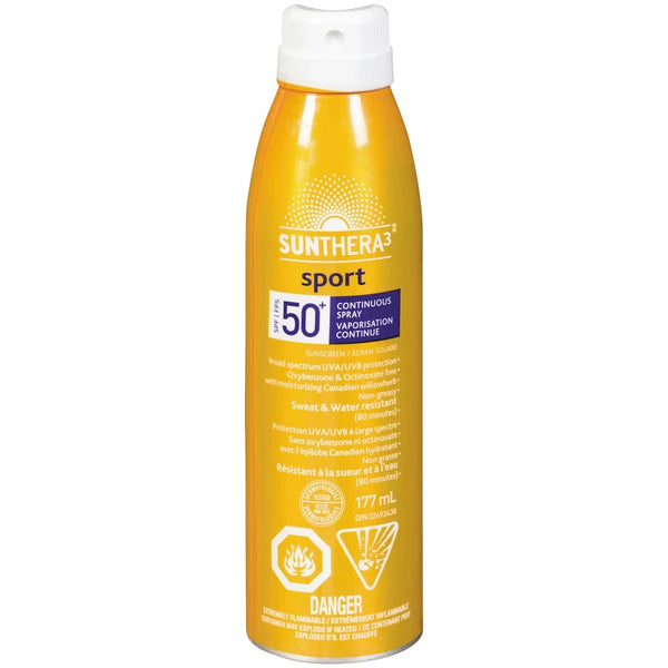 Protector Solar Deportivo en Spray Continuo FPS 50+ Sunthera3