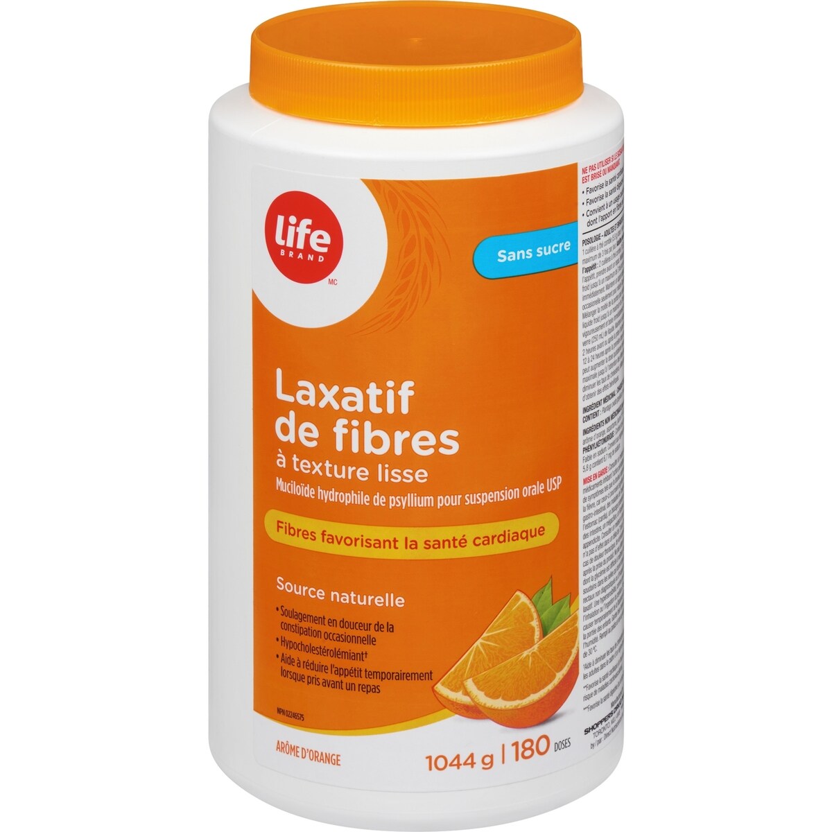 Fibra Laxante Naranja sin Azúcar 1044 g Life Brand