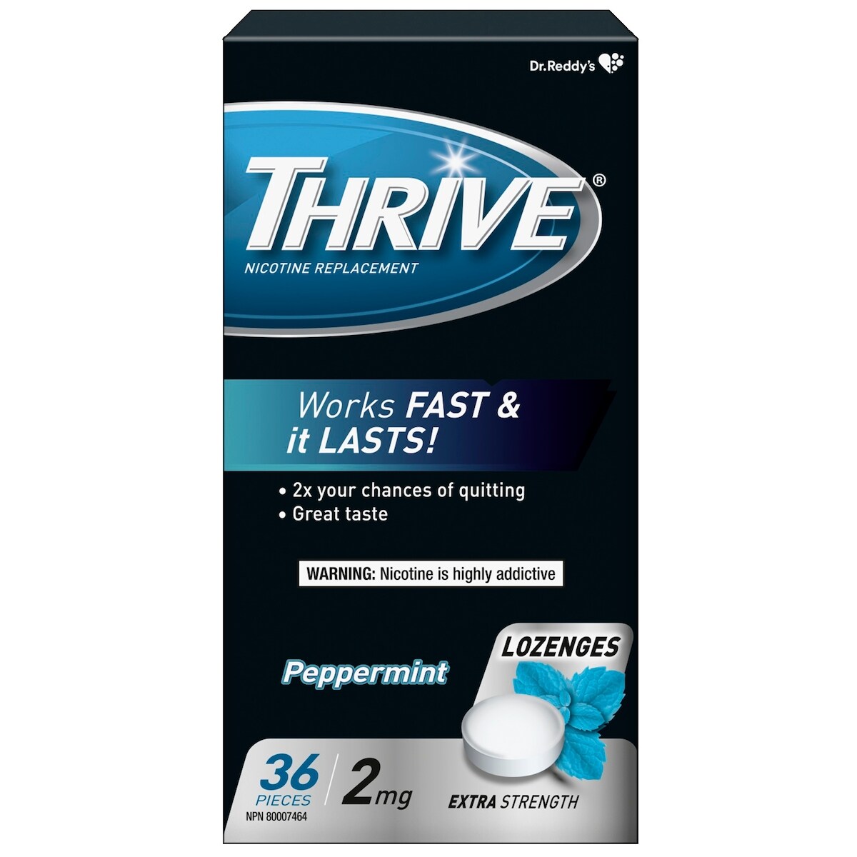 Pastillas de Menta Piperita 2 mg Thrive