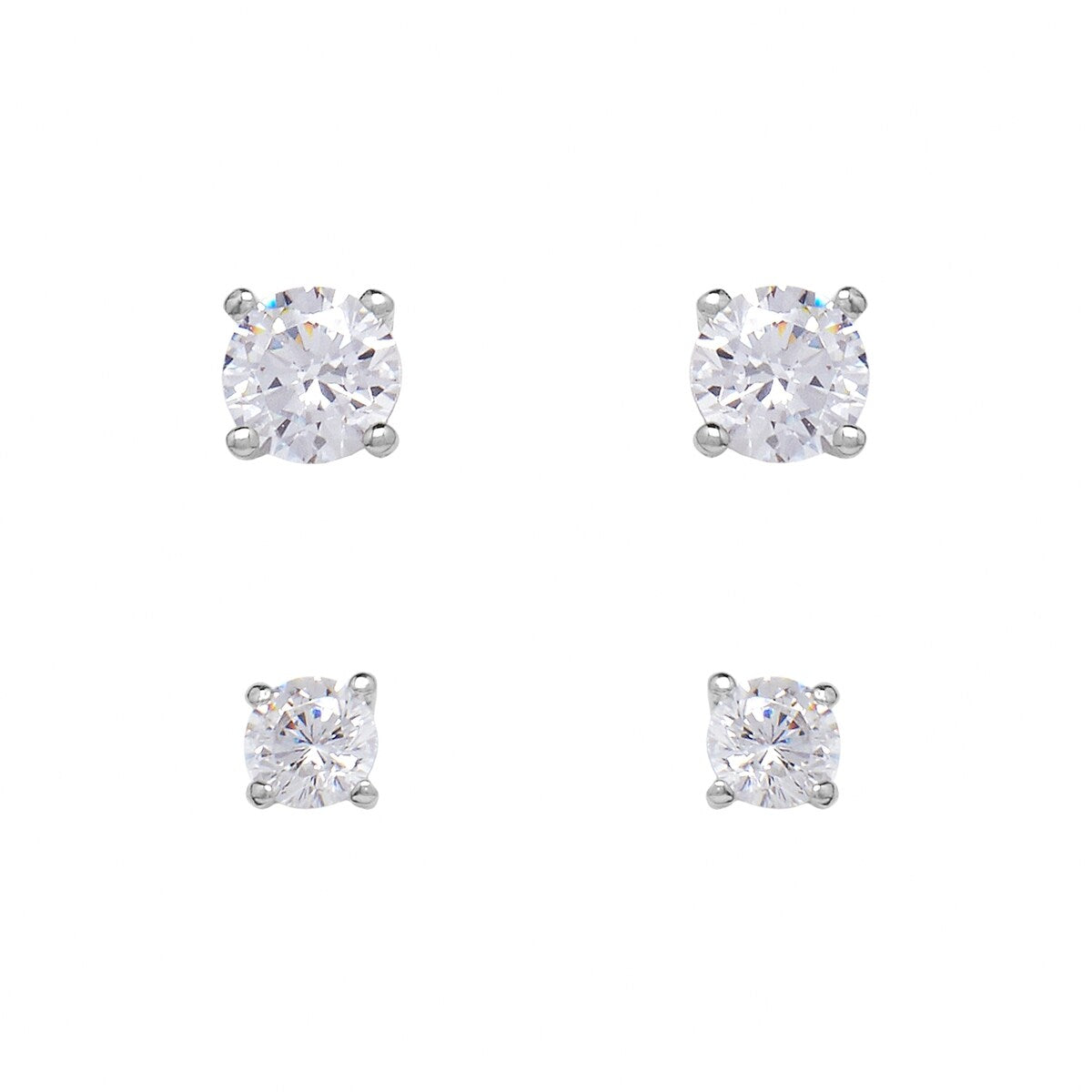Aros de Cristal Dúo Plata Esterlina Joe Fresh
