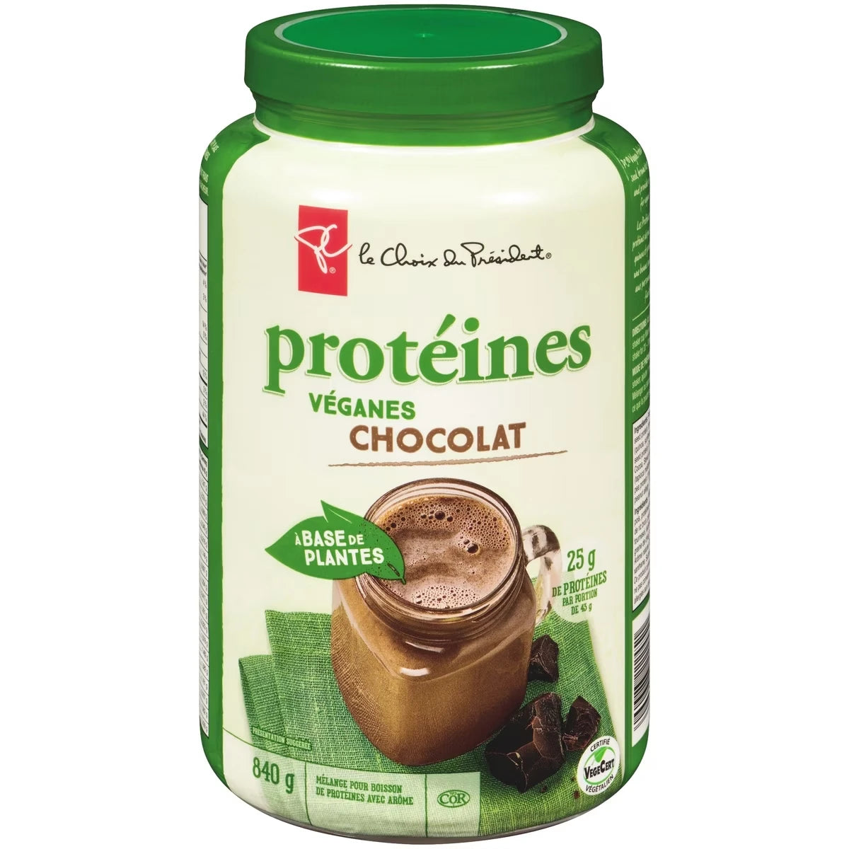 Proteína en Polvo Vegana Sabor Chocolate President's Choice