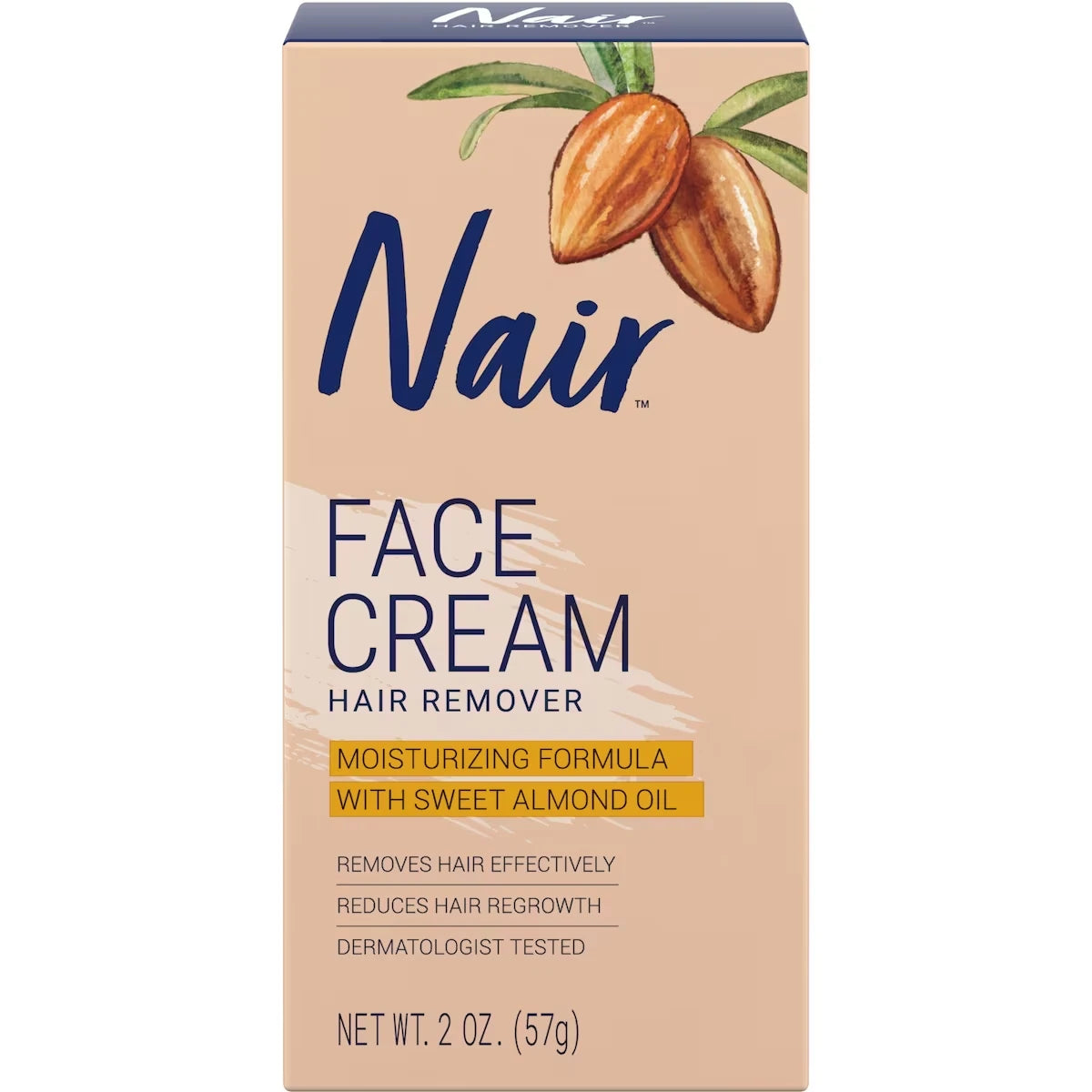 Crema Depilatoria Facial y Labio Superior con Almendras Nair