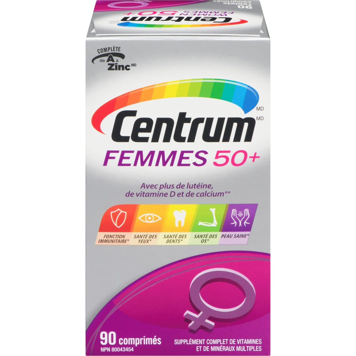 Multivitamínico Mujer 50+ Vitaminas y Minerales 90 Unidades Centrum