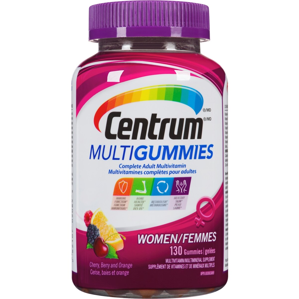 Multivitamínico en Gomitas MultiGummies Mujer 130 Unidades Centrum