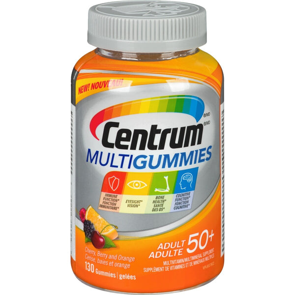 Multivitamínico en Gomitas MultiGummies Adultos 50+ 130 un. Centrum