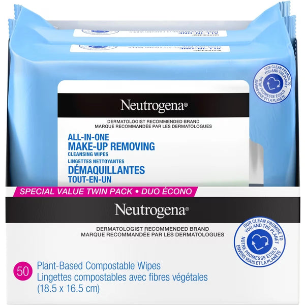 Todo en Uno Desmaquillante sin Fragancia Facial Toallitas Neutrogena