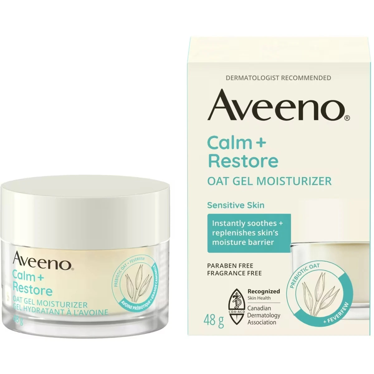 Hidratante Facial Calm + Restore Avena Gel para Piel Sensible Aveeno