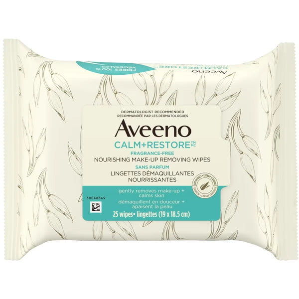Calm + Restore Nutritivo Make-Up Toallitas Desmaquillantes Aveeno