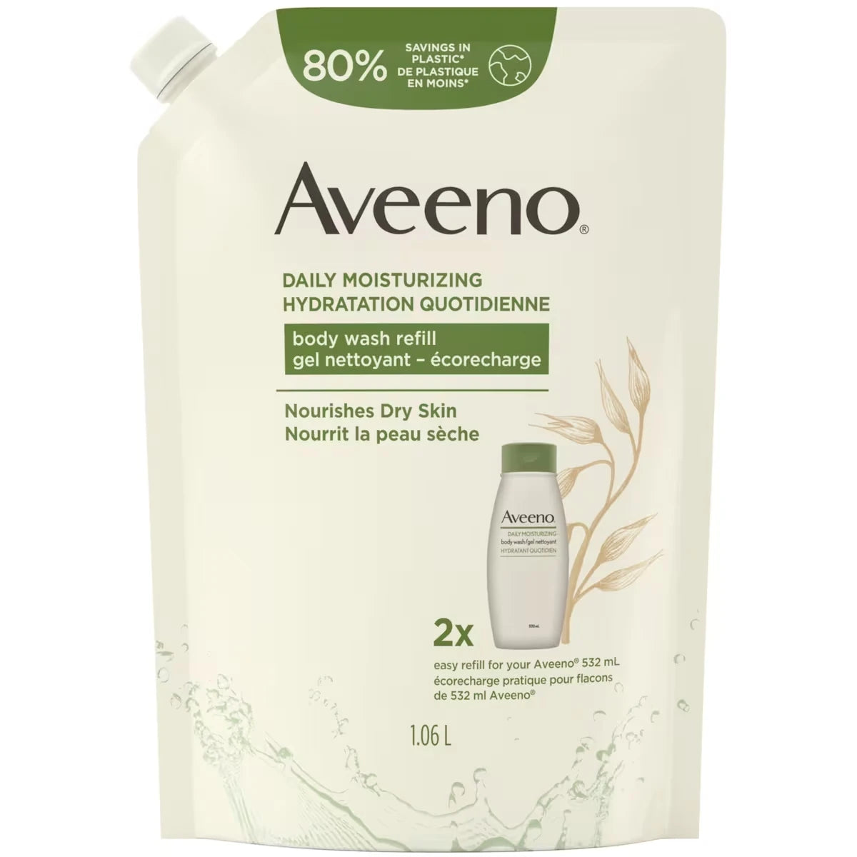Hidratante Facial Gel Limpiador de Uso Diario Eco Repuesto Aveeno