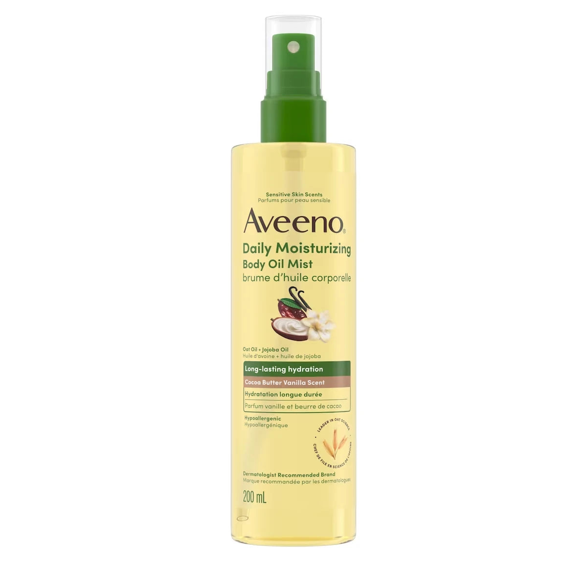Aceite Corporal en Bruma Humectante Diario Manteca de Cacao Aveeno