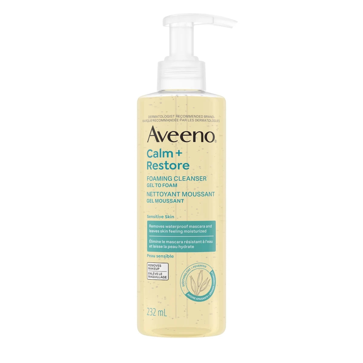 Limpiador Facial Calm + Restore Foaming para Piel Sensible Aveeno