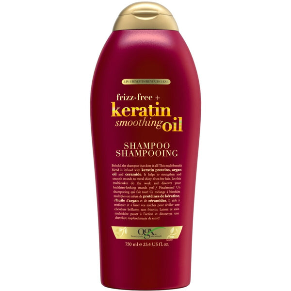 Shampoo Fortificado Keratin Alisador Aceite para Cabello Encrespado OGX