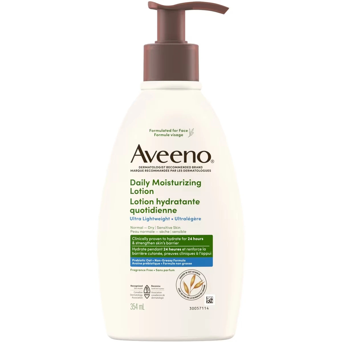 Loción Corporal Hidratante Ultraligera sin Fragancia Aveeno