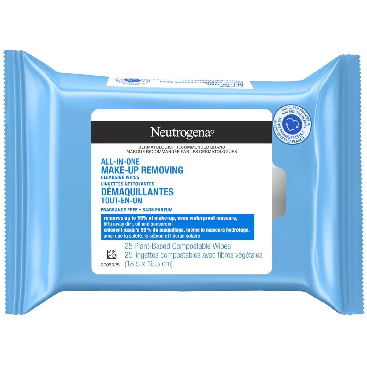 Todo en Uno Desmaquillante sin Fragancia Facial Toallitas Neutrogena