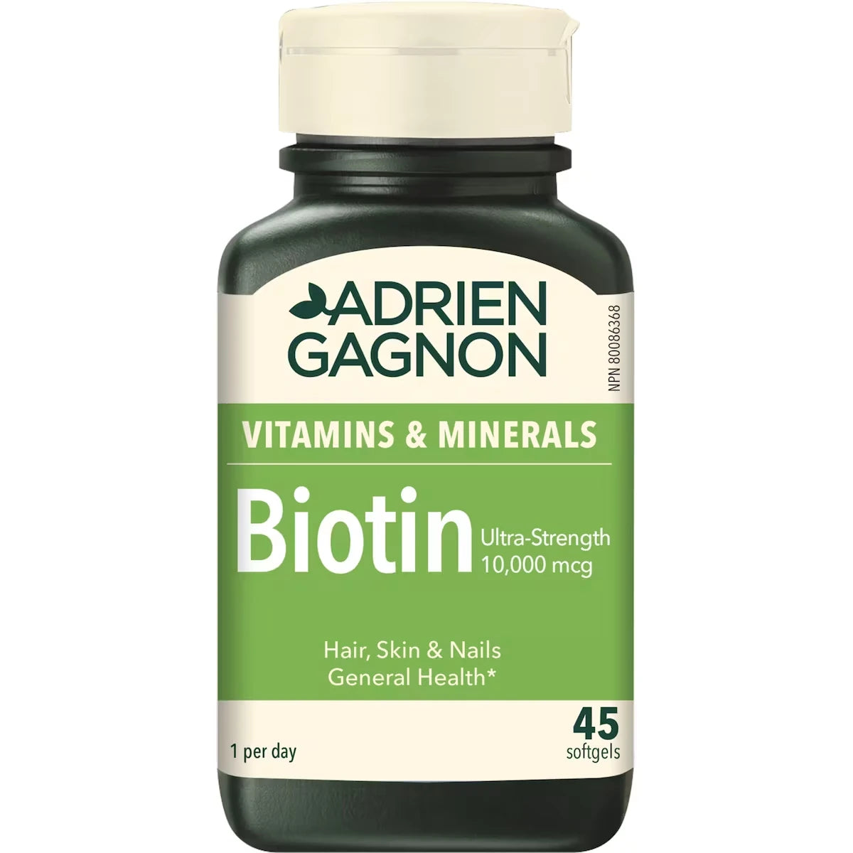 Cápsulas de Biotina 10.000 mcg 45 u. Adrien Gagnon