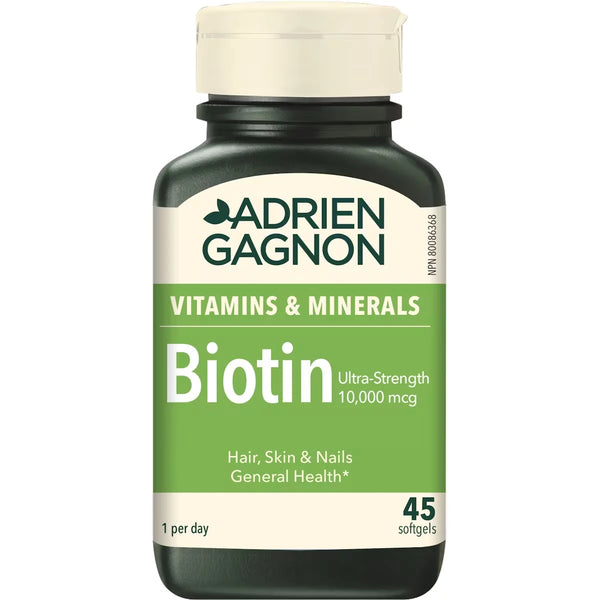 Cápsulas de Biotina 10.000 mcg 45 u. Adrien Gagnon