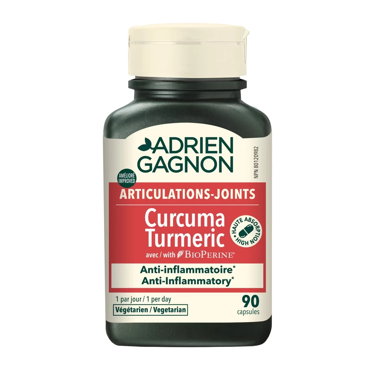 Suplemento Cúrcuma con Bioperine Adrien Gagnon