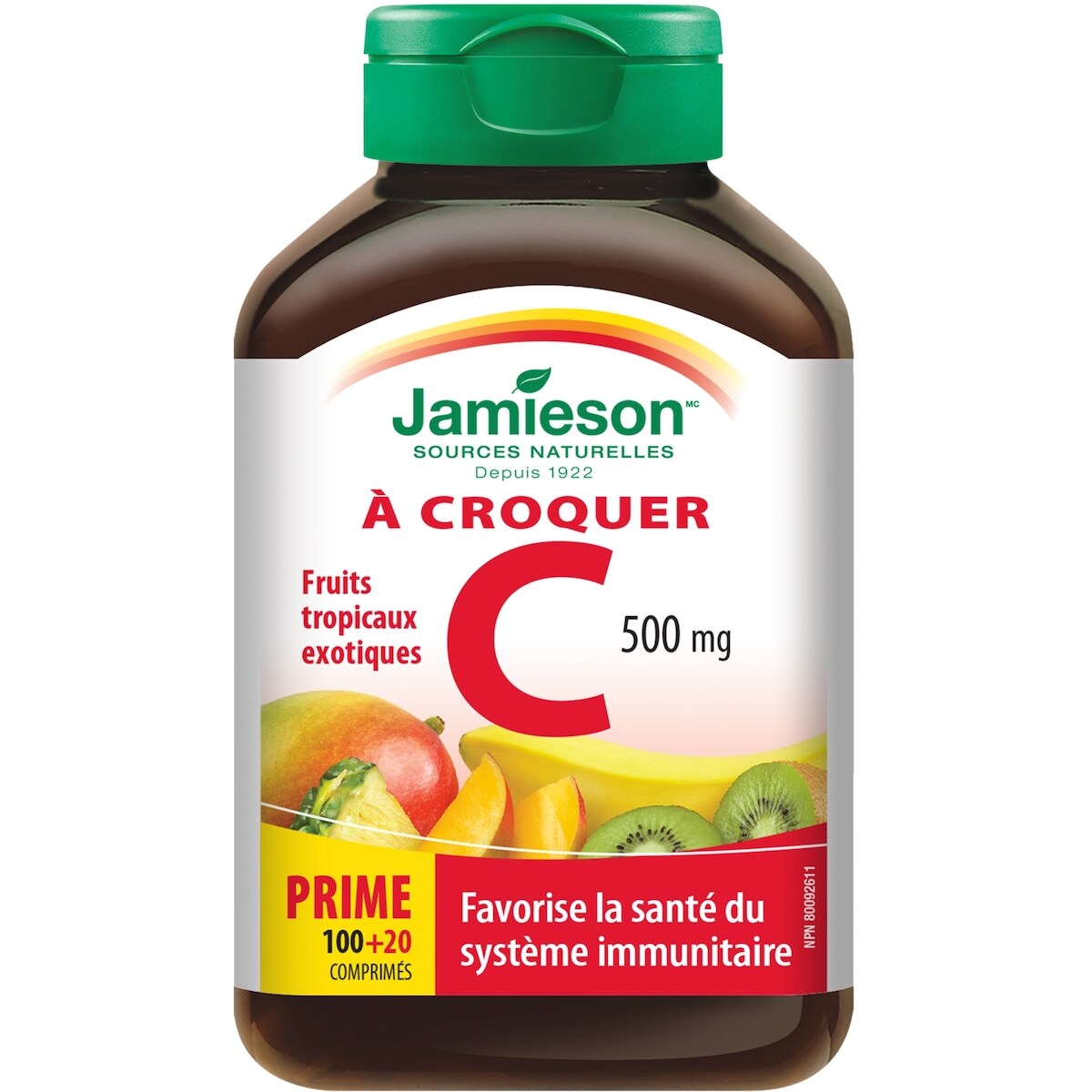 Vitamina C Masticable Frutas Tropicales 500 mg Jamieson ProVitamina