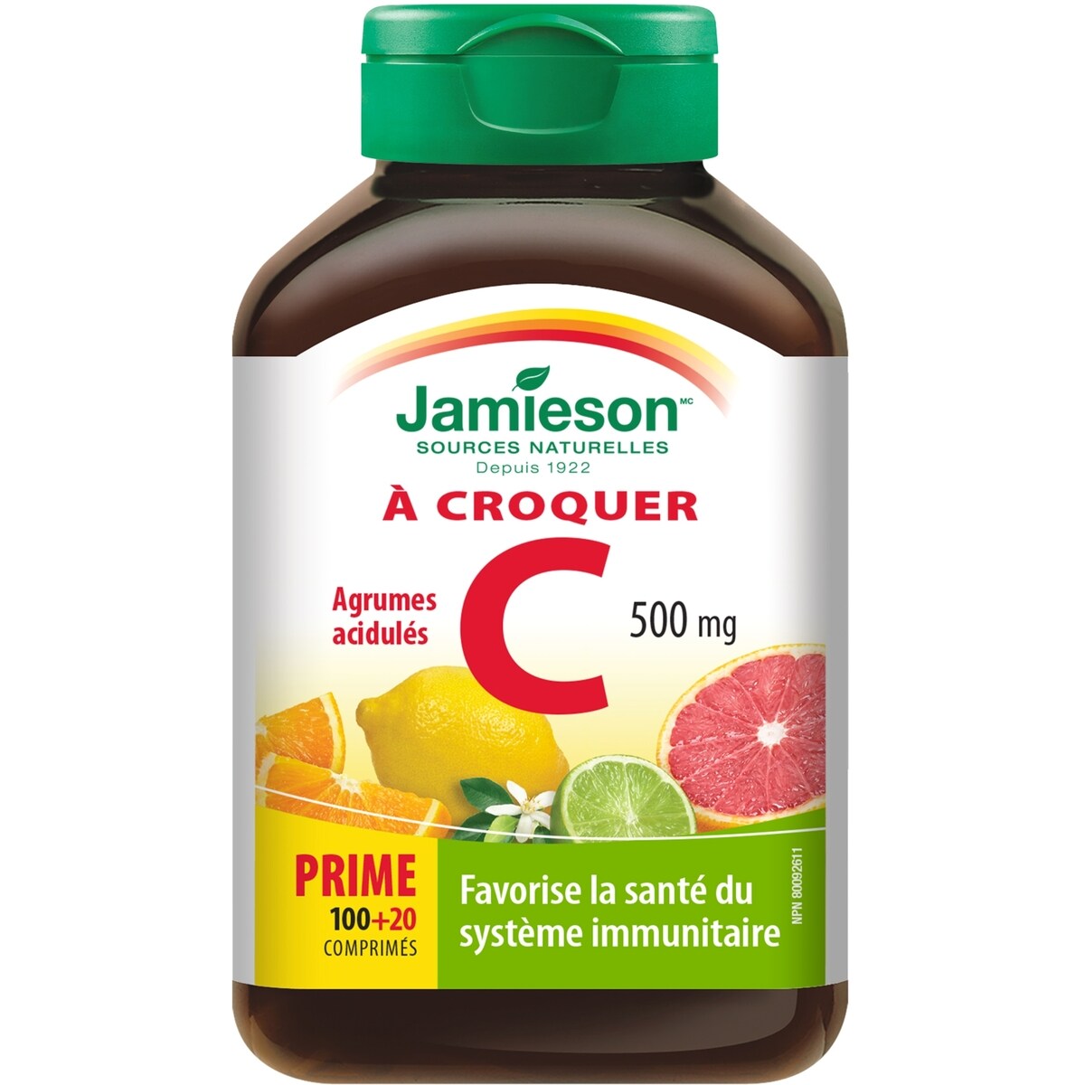 Vitamina C Masticable Cítrico 500 mg Jamieson ProVitamina