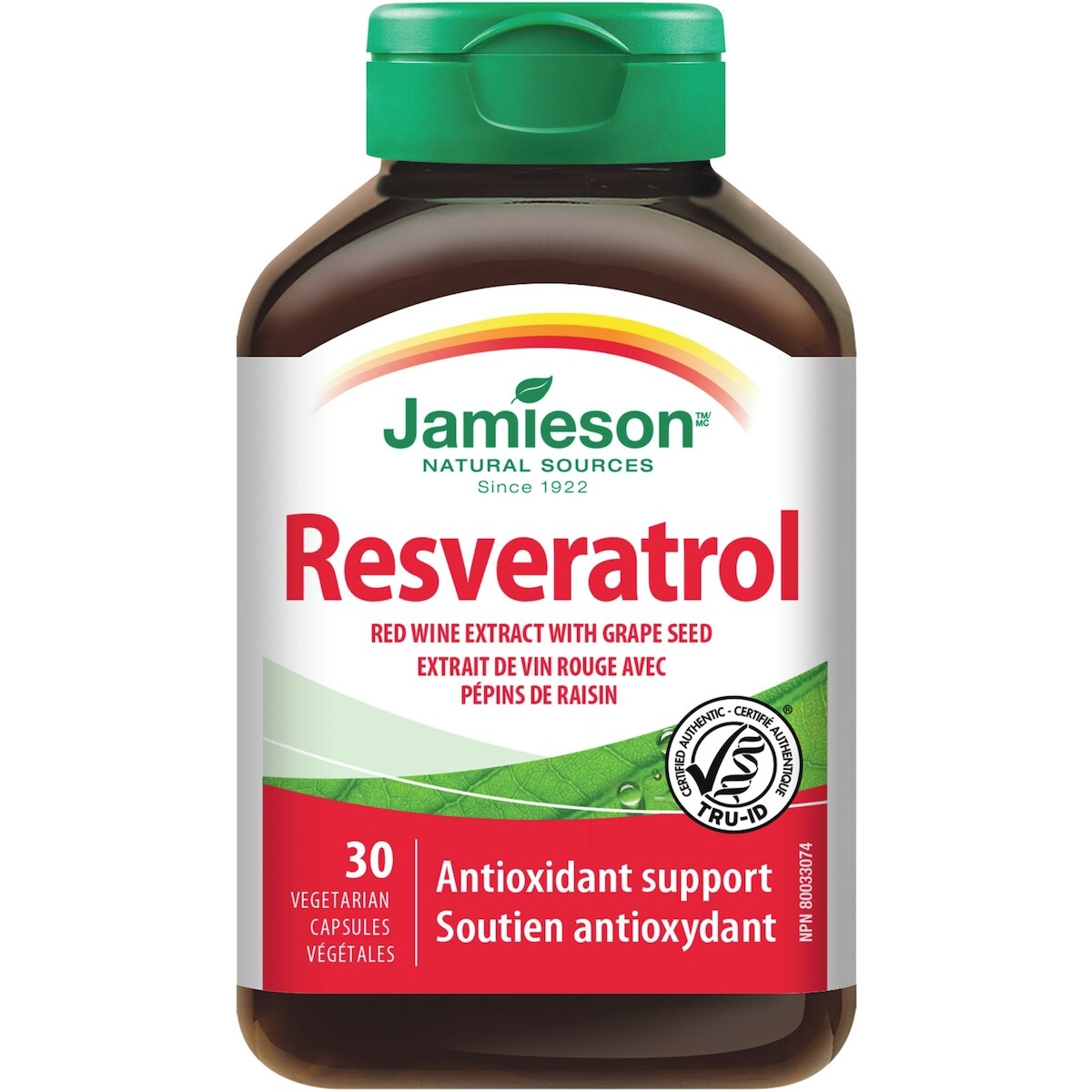Suplemento Resveratrol y Semilla de Uva Jamieson ProVitamina