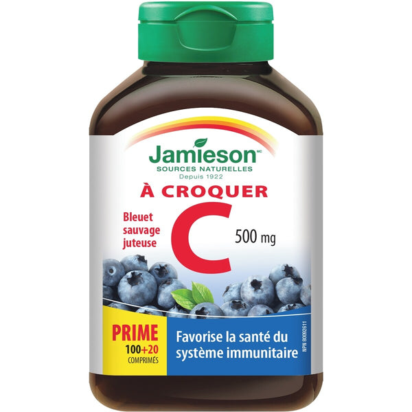 Vitamina C Masticable Arándano Silvestre 500 mg Jamieson ProVitamina