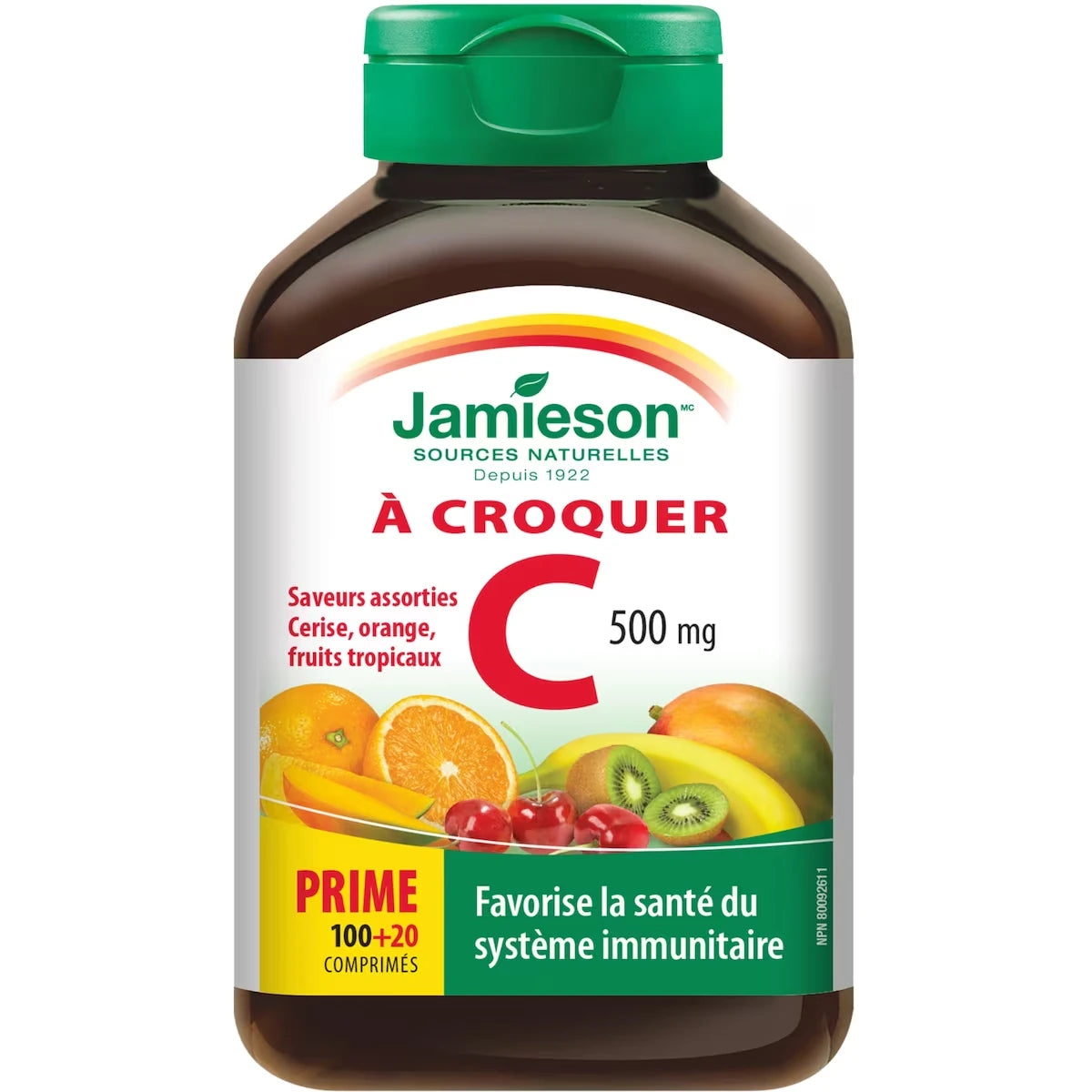 Vitamina C Masticable 3 Sabores Surtidos 500 mg Jamieson ProVitamina