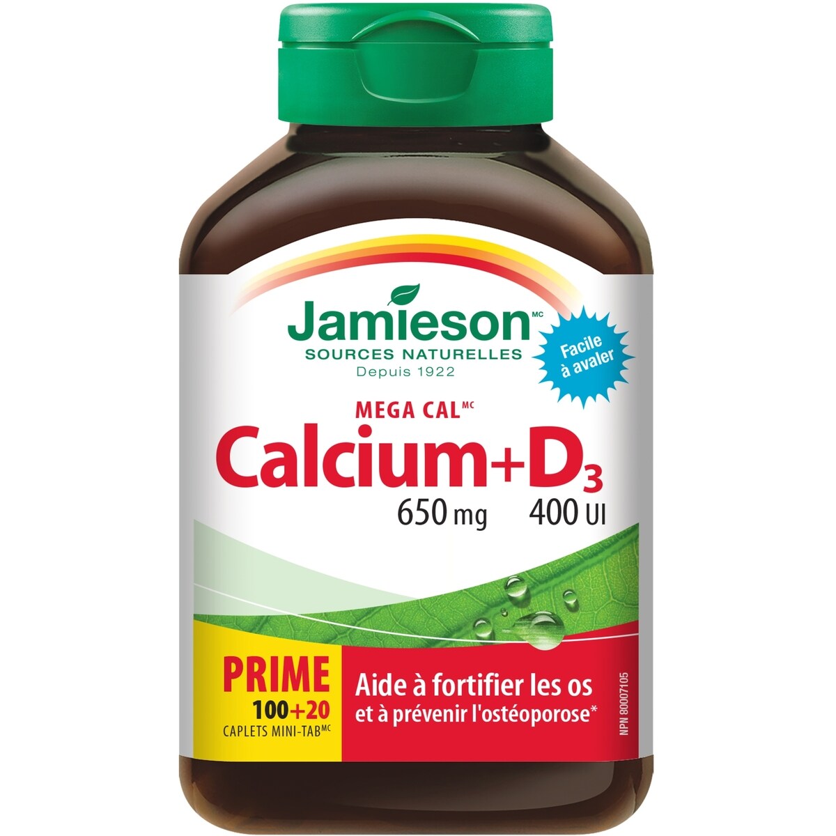 Calcio Mega Cal 650 mg con Vitamina D 400 UI Jamieson ProVitamina
