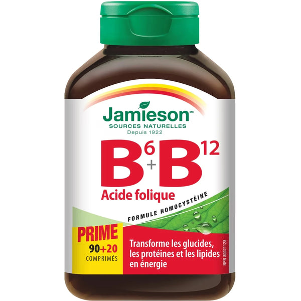 Vitaminas B6 y B12 con Ácido Fólico Jamieson ProVitamina