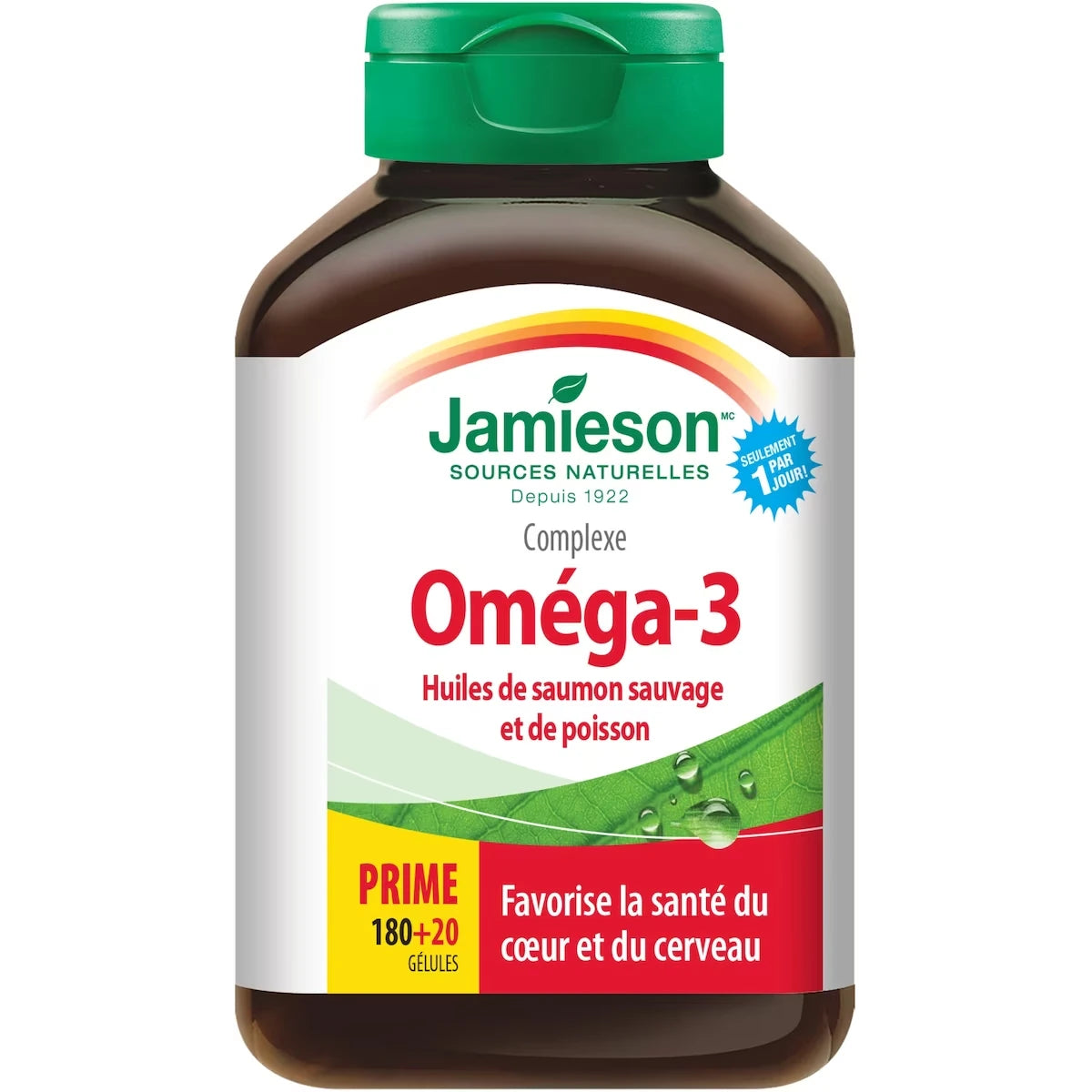Cápsulas Omega-3 de Salmón y Pescado 1.000 mg Jamieson ProVitamina