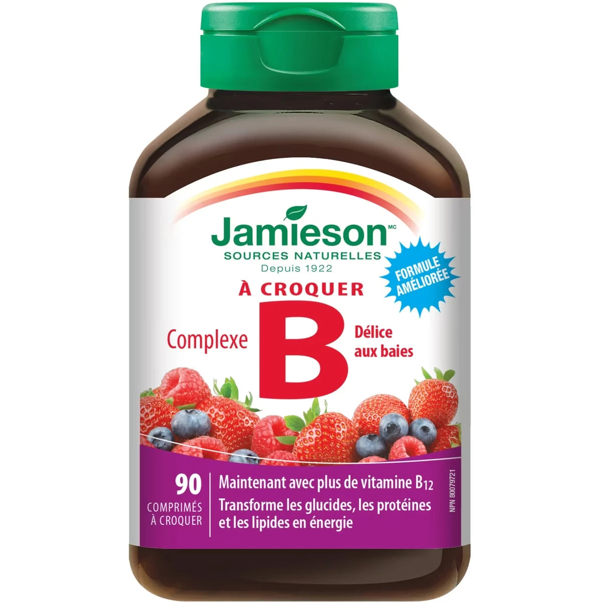 Complejo B Masticable Sabor Bayas Jamieson ProVitamina