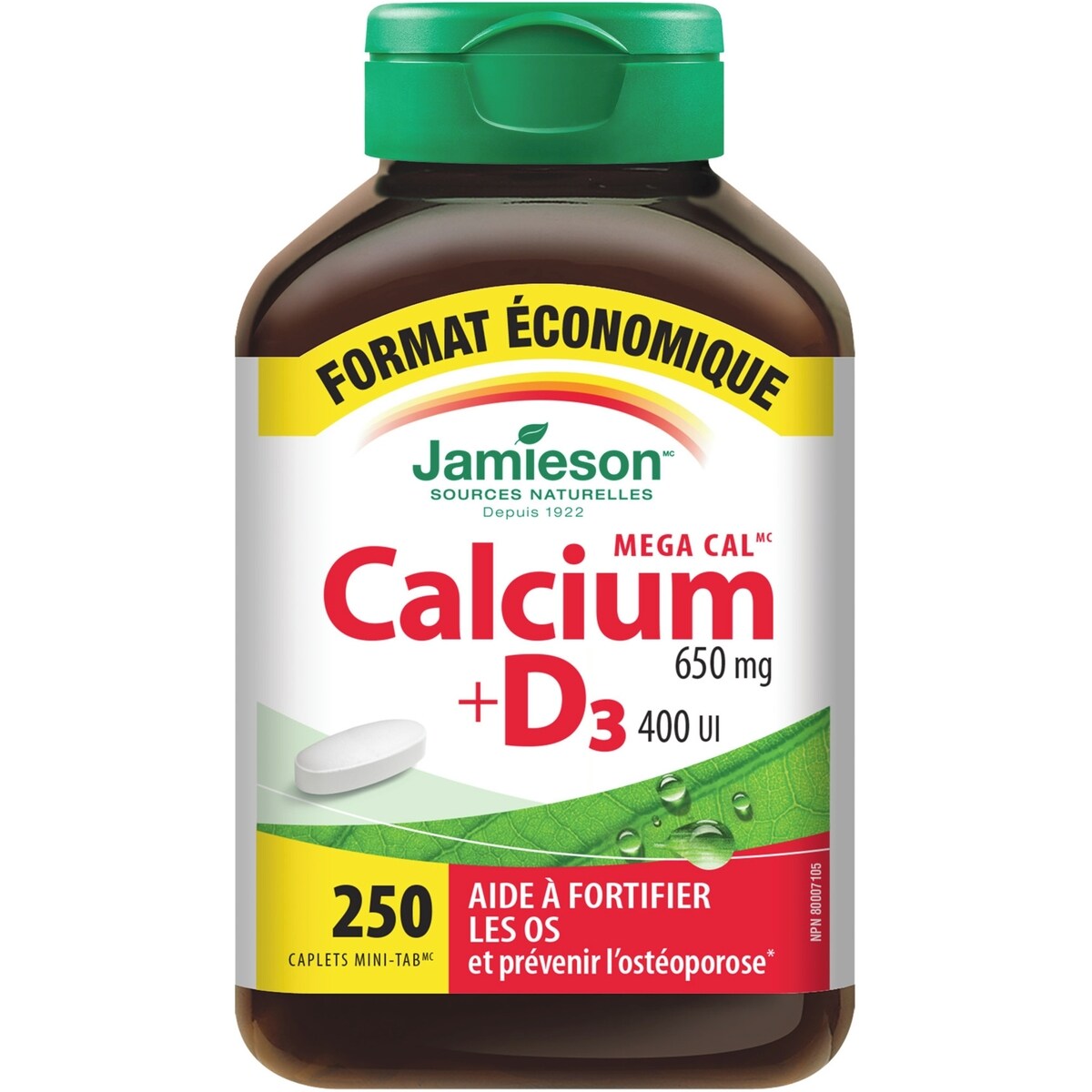 Calcio Mega Cal con Vitamina D 400 UI 650 mg Jamieson ProVitamina