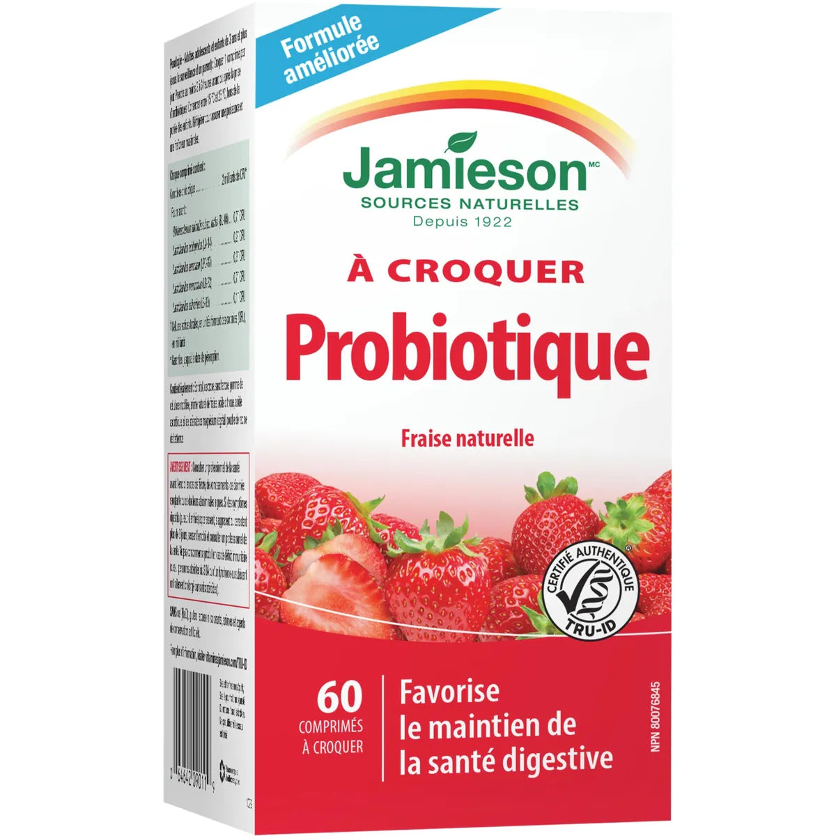 Probiótico Masticable Frutilla Natural Jamieson ProVitamina