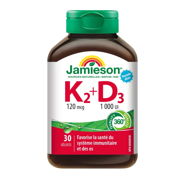 Vitaminas K2 120 mcg y D3 1000 UI Jamieson ProVitamina