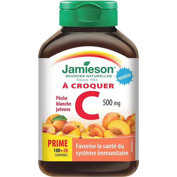 Vitamina C Masticable Durazno Blanco 500 mg Jamieson ProVitamina