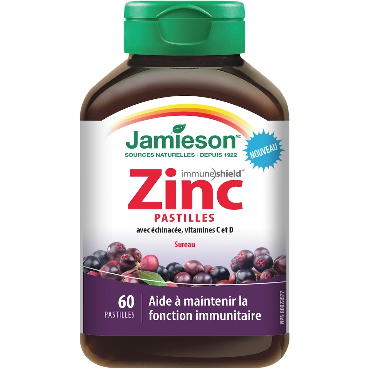Pastillas de Zinc con Equinácea Vitaminas C y D Jamieson ProVitamina