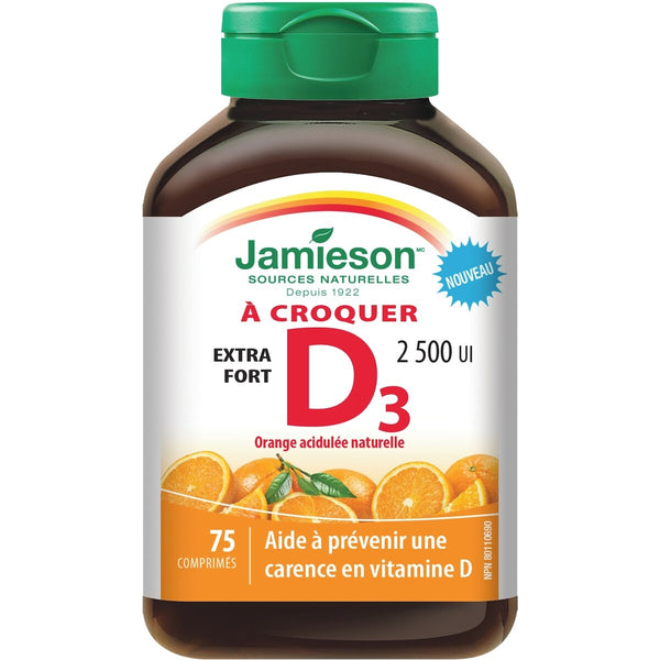 Vitamina D 2500 UI Masticable Jamieson ProVitamina