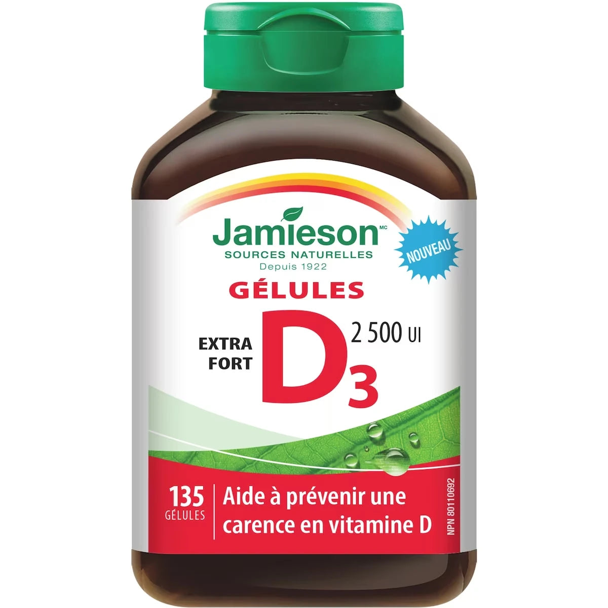 Vitamina D 2500 UI en Cápsulas Jamieson ProVitamina