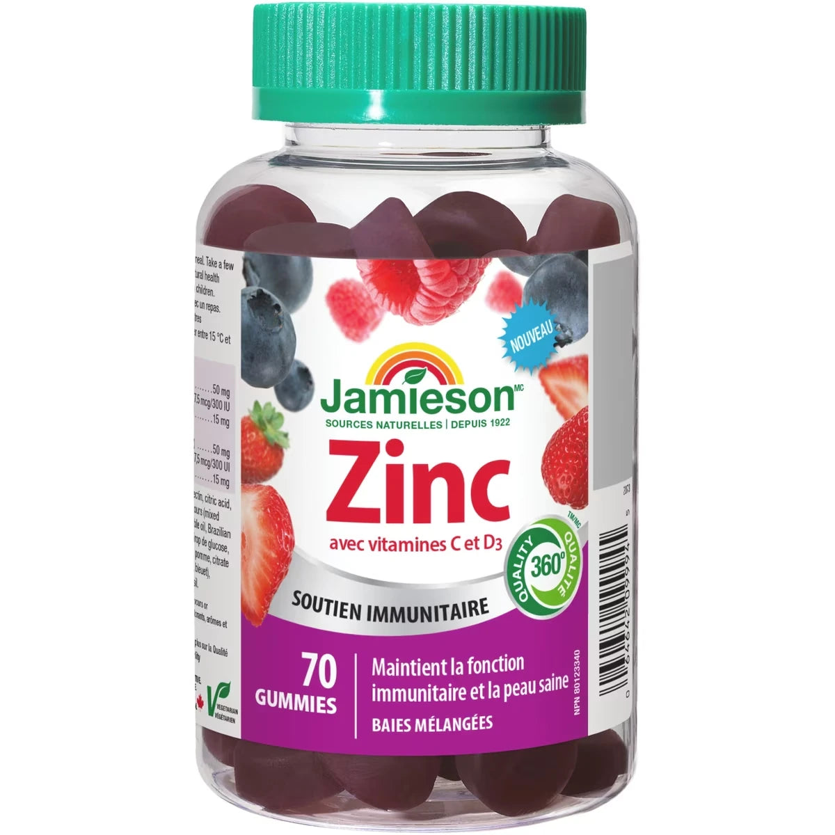 Gomitas de Zinc con Vitaminas C y D3 Jamieson ProVitamina