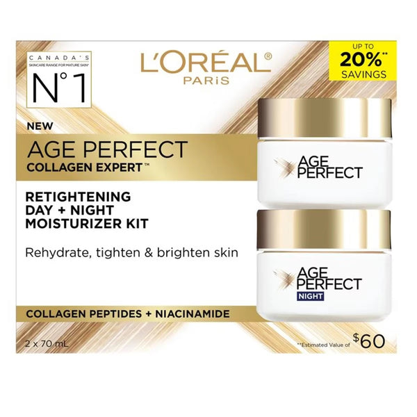Set Crema Facial Age Perfect Colágeno Día y Noche L'Oréal Paris